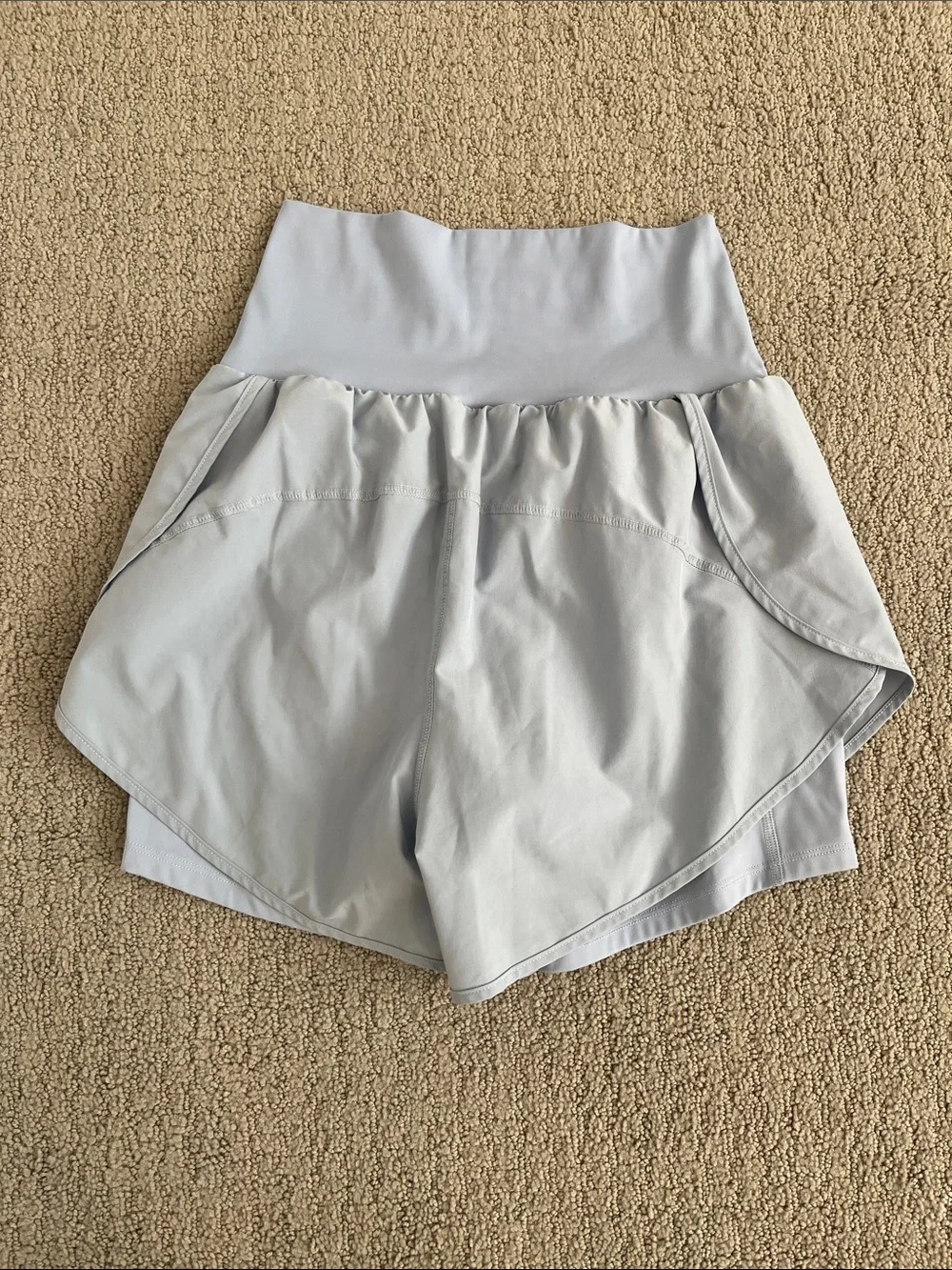🩷 Halara Light Blue High-Waist Layered Active Shorts - Picture 4 of 4